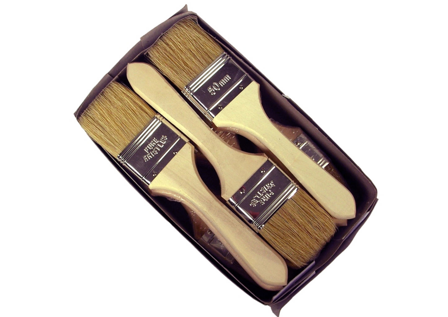 Wood Handle Economy Laminating Brush 50mm - 12 pack